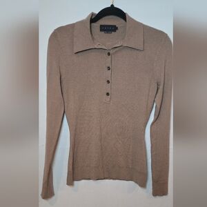 Hatch The Softsculpt Knit Nursing Polo Women's 1/Small Mocha Brown Sweater